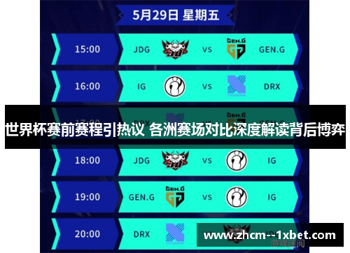 世界杯赛前赛程引热议 各洲赛场对比深度解读背后博弈